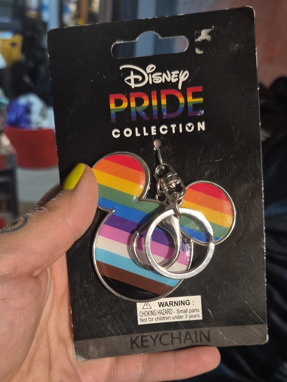 Disney Pride Collection Rainbow Mickey Keychain - Multicolor